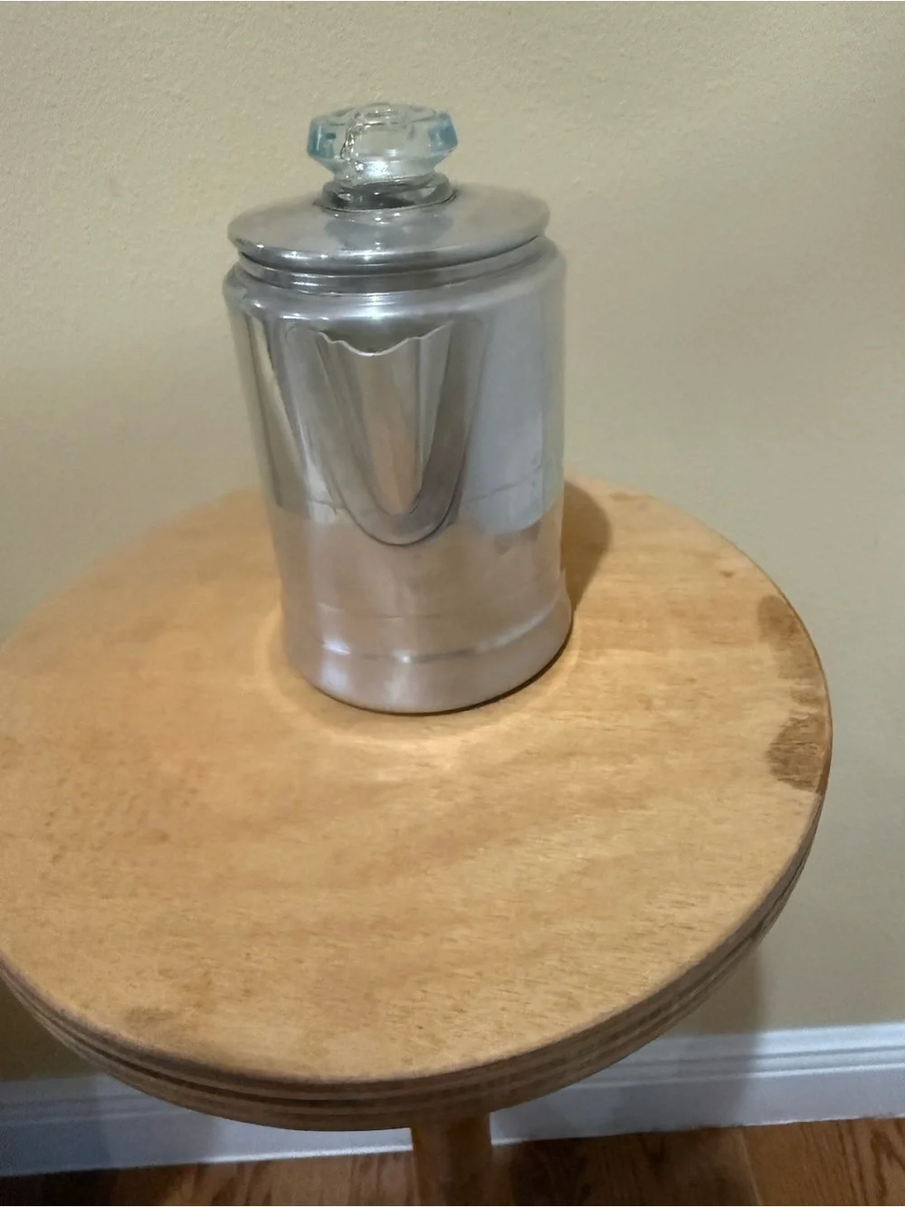 Classic Stainless Steel Coffee Percolator with Black Handle 2 cup comet